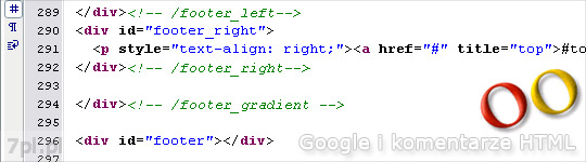 komentarze HTML